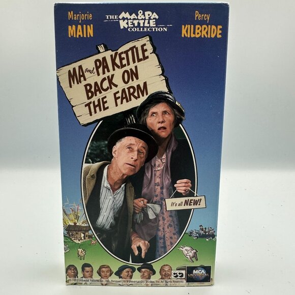 Ma & Pa Kettle Back On The Farm VHS 1951 Marjorie Main Percy Kilbride Comedy - Picture 1 of 3